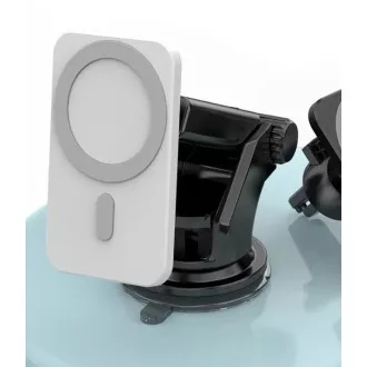 1stCOOL vezeték nélküli QI töltő 15W, mágneses, MagSafe kompatibilis, Fehér