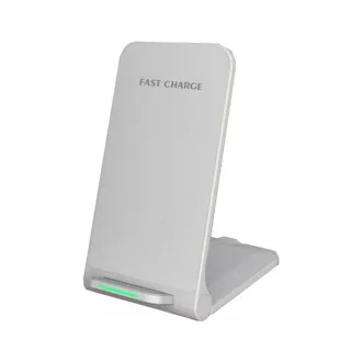 1stCOOL QI vezeték nélküli töltő H18, összecsukható állvány, USB-C, fehér
