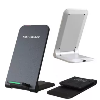 1stCOOL QI vezeték nélküli töltő H18, összecsukható állvány, USB-C, fehér