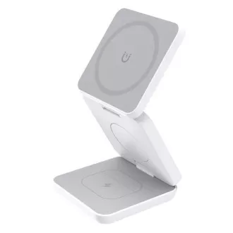 1stCOOL vezeték nélküli, összecsukható QI töltő 3in1, MagSafe, USB-C, Fehér
