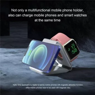 1stCOOL 3 az 1-ben vezeték nélküli hordozható QI töltő, MagSafe, USB-C, Fekete