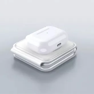 1stCOOL 3 az 1-ben vezeték nélküli hordozható QI töltő, MagSafe, USB-C, Fehér