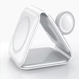 1stCOOL 3 az 1-ben vezeték nélküli hordozható QI töltő, MagSafe, USB-C, Fehér