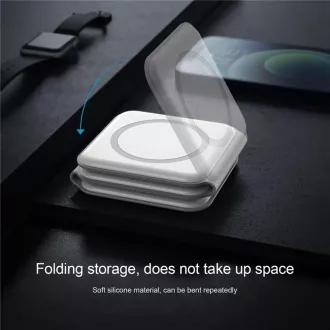 1stCOOL 3 az 1-ben vezeték nélküli hordozható QI töltő, MagSafe, USB-C, Fehér