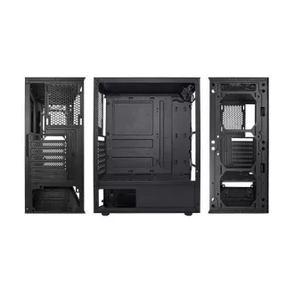 VeinX tok HERMES MESH Mid Tower, ATX, 1xUSB 3.0, 2xUSB 2.0, 4x ARGB ventilátor, ARGB vezérlő, fekete