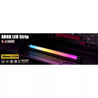 1stCOOL AURA EVO ARGB LED, SATA, 28cm, fekete 1stCOOL AURA EVO ARGB LED, SATA, 28cm, fekete