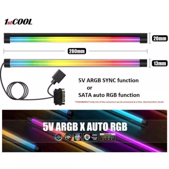 1stCOOL AURA EVO ARGB LED, SATA, 28cm, fekete 1stCOOL AURA EVO ARGB LED, SATA, 28cm, fekete