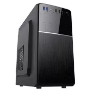 VeinX tok Chant CH25M Micro Tower, tápegység nélkül, 1x USB-C, 2x USB3.0, 1x USB2.0, fekete, fekete