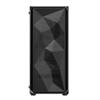 VeinX tok ME19A Mid Tower, tápegység nélkül, 1x USB3.0, 1x USB2.0, 4x 120mm ARGB ventilátor, 1x ARGB vezérlő, fekete színű