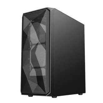 VeinX tok ME19A Mid Tower, tápegység nélkül, 1x USB3.0, 1x USB2.0, 4x 120mm ARGB ventilátor, 1x ARGB vezérlő, fekete színű
