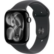 Apple Watch Series 11 GPS 42 mm-es 42 mm-es Jet Black alumínium tok fekete sportpánttal - S/M