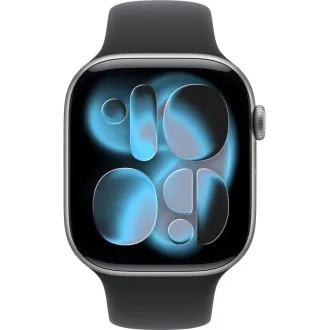 Apple Watch Series 11 GPS 46mm-es, űrszürke alumínium tok fekete sportpánttal - M/L Apple Watch Series 11 GPS 46mm-es, űrszürke alumínium tok fekete sportpánttal - M/L