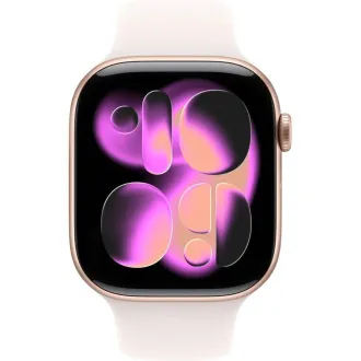Apple Watch Series 11 GPS 46 mm-es, rózsaarany alumínium tok világospiros sportpánttal - S/M Apple Watch Series 11 GPS 46 mm-es, rózsaarany alumínium tok világospiros sportpánttal - S/M