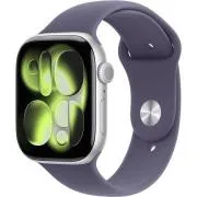 Apple Watch Series 11 GPS 46mm-es Apple Watch Series 11 GPS 46mm ezüst alumínium tok lila ködös sportpánttal - S/M