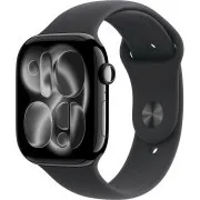 Apple Watch Series 11 GPS   Cellular 46mm Jet Black alumínium tok fekete sportpánttal - M/L