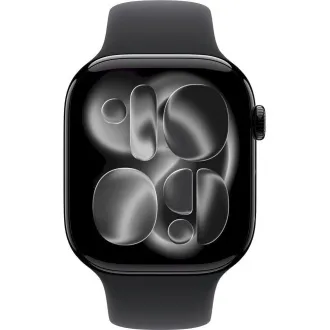 Apple Watch Series 11 GPS Cellular 46mm Jet Black alumínium tok fekete sportpánttal - M/L Apple Watch Series 11 GPS Cellular 46mm Jet Black alumínium tok fekete sportpánttal - M/L
