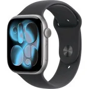 Apple Watch Series 11 GPS   Cellular 46 mm-es, űrszürke alumínium tok fekete sportpánttal - M/L