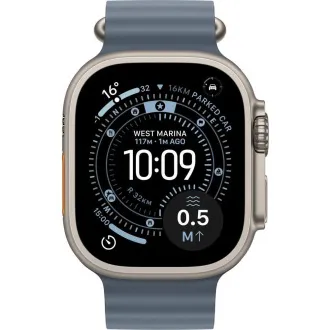 Apple Watch Ultra 3 GPS Cellular 49 mm-es természetes titán tok horgonykék óceán szíjjal Apple Watch Ultra 3 GPS Cellular 49 mm-es természetes titán tok horgonykék óceán szíjjal