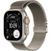 Apple Watch Ultra 3 GPS   Cellular 49 mm-es természetes titán tok természetes titán milánói hurokkal - nagyméretű