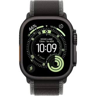 Apple Watch Ultra 3 GPS Cellular 49 mm-es fekete titán tok fekete/szenes Trail Loop hurokkal - M/L Apple Watch Ultra 3 GPS Cellular 49 mm-es fekete titán tok fekete/szenes Trail Loop hurokkal - M/L