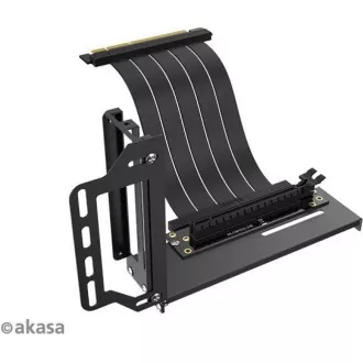 AKASA RISER BLACK PRO, függőleges GPU tartó + Premium PCIe 3.0 Riser kábel AKASA RISER BLACK PRO, függőleges GPU tartó + Premium PCIe 3.0 Riser kábel