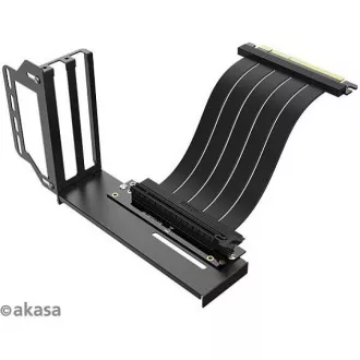AKASA RISER BLACK PRO, függőleges GPU tartó + Premium PCIe 3.0 Riser kábel AKASA RISER BLACK PRO, függőleges GPU tartó + Premium PCIe 3.0 Riser kábel