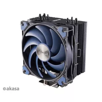 AKASA CPU hűtő Alucia H4, hőcsövek, fekete lamellák