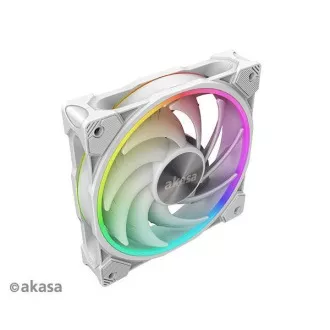 AKASA ventilátor SOHO AR, 12cm ARGB PWM ventilátor, 120x120x25mm, fehér