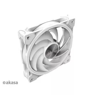 AKASA ventilátor SOHO AR, 12cm ARGB PWM ventilátor, 120x120x25mm, fehér