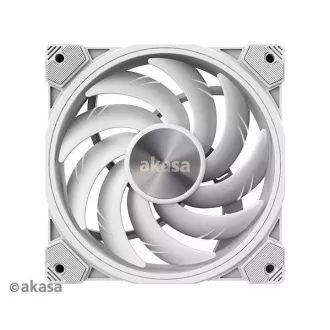 AKASA ventilátor SOHO AR, 12cm ARGB PWM ventilátor, 120x120x25mm, fehér