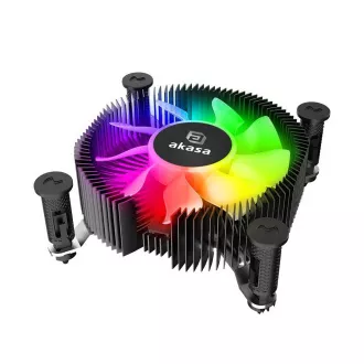 AKASA CPU-hűtő Socket Intel LGA1700, LGA1851, aRGB, Mini-ITX, alacsony hűtőborda
