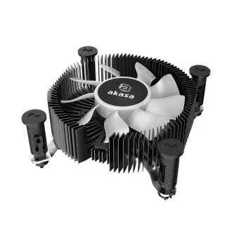 AKASA CPU-hűtő Socket Intel LGA1700, LGA1851, aRGB, Mini-ITX, alacsony hűtőborda