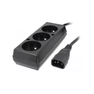 Hosszabbító kábel 3x230V UPS-hez (IEC320-C14), 30cm