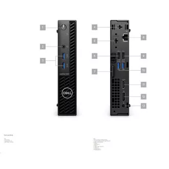DELL PC OptiPlex Micro 7010 MFF/TPM/i5-13500T/16GB/512GB SSD/90W Type-C/WLAN/vPro/Kb/Eger/W11 Pro/3Y PS NBD