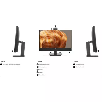 DELL PC AiO Pro 24 All-in-One QC24251/TPM/U5-235T/16GB/512SSD/Non-touch/Integrált/130W/WLAN/Kb&Mse/W11 Pro/3Y PS NBD