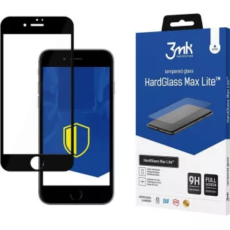 3mk edzett üveg HardGlass Max Lite fekete Apple iPhone 7, 8, SE (2020/2022) készülékhez