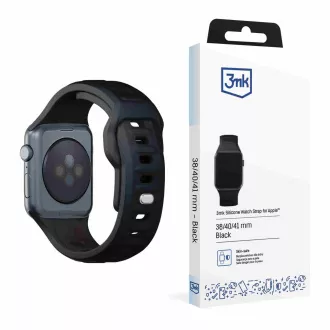 3mk óraszíj Apple 38/40/41 mm-es órához Fekete