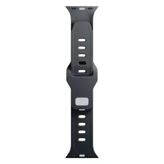 3mk óraszíj Apple 42/44/45/49 mm-es órához Fekete
