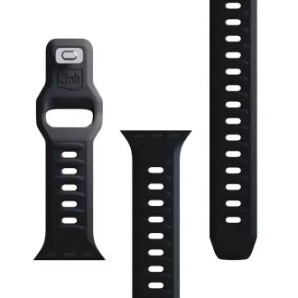 3mk óraszíj Apple 42/44/45/49 mm-es órához Fekete