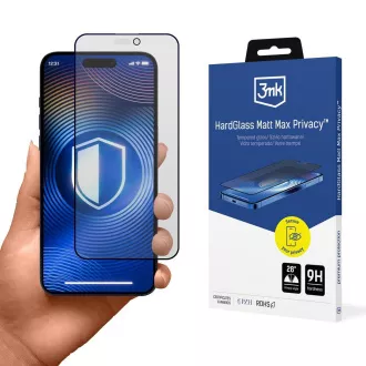 3mk edzett üveg HardGlass Matt Max Privacy az Apple iPhone 16 Pro Max készülékhez