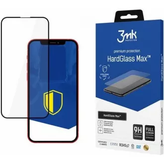 3mk edzett üveg HardGlass MAX Fekete Apple iPhone 13 mini készülékhez