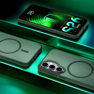 3mk védőburkolat Füstös MagCase zöld Samsung Galaxy S26 számára 3mk védőburkolat Füstös MagCase zöld Samsung Galaxy S26 számára