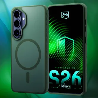 3mk védőburkolat Füstös MagCase zöld Samsung Galaxy S26 számára 3mk védőburkolat Füstös MagCase zöld Samsung Galaxy S26 számára
