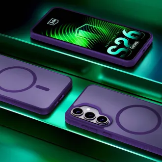 3mk védőburkolat Smoke MagCase lila a Samsung Galaxy S26 számára 3mk védőburkolat Smoke MagCase lila a Samsung Galaxy S26 számára