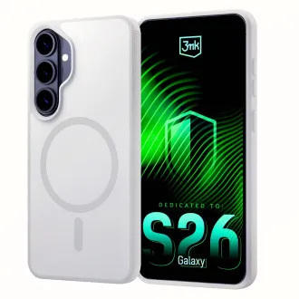 3mk védőburkolat Smoke MagCase fehér Samsung Galaxy S26 számára 3mk védőburkolat Smoke MagCase fehér Samsung Galaxy S26 számára