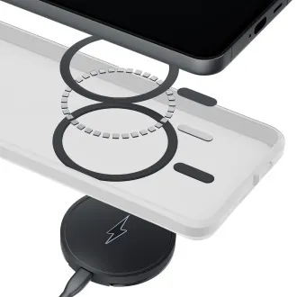 3mk védőburkolat Smoke MagCase fehér Samsung Galaxy S26 számára 3mk védőburkolat Smoke MagCase fehér Samsung Galaxy S26 számára