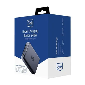3mk töltőállomás - Hyper Charging Station, 240 W, GaN, 3x USB-C 1x USB-A 3mk töltőállomás - Hyper Charging Station, 240 W, GaN, 3x USB-C 1x USB-A