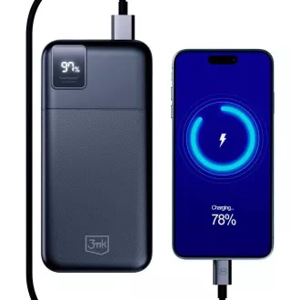 3mk powerbank - PowerHouse 20000 mAh, USB-C   USB-A