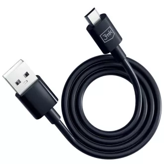 3mk adatkábel - Hyper Cable A to Micro 1.2m 5V 2, 4A, fekete