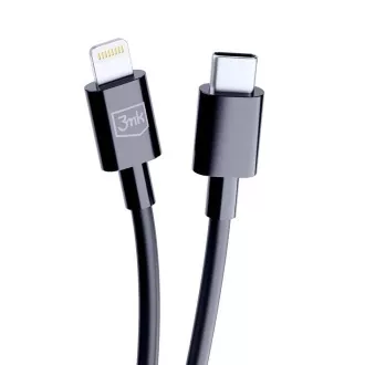 3mk adatkábel - Hyper Cable C - Lightning 20W 1.2m, fekete